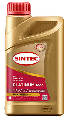 Масло мотор  5W40 Sintec Платинум7000 1л