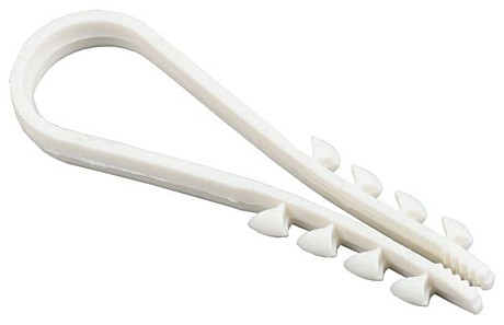 Дюбель-хомут 11-18мм белый