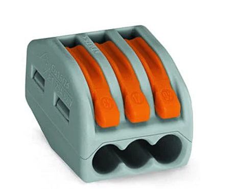 Клемма Wago 222-413 3х0,08-4/2,5кв.мм