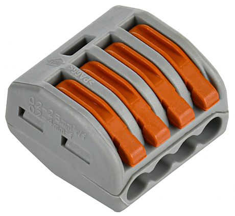 Клемма Wago 222-414 4х0,08-4/2,5кв.мм
