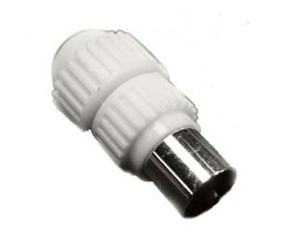 Штекер TV антенный пластик б/пайки