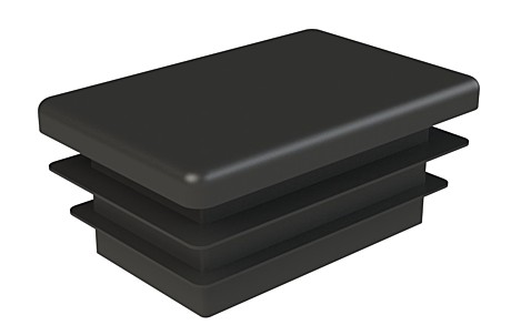 Заглушка д/труб 40х60мм прямая черная