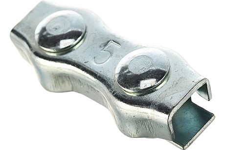 Зажим д/стальн тросов 5мм двойной