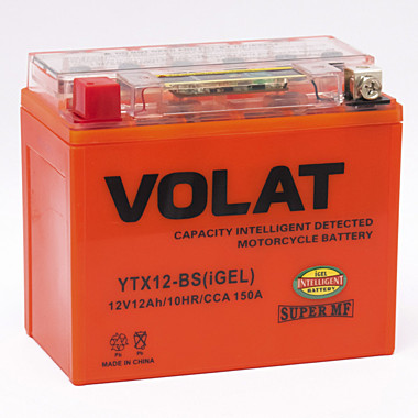 АКБ 12V-12а/ч YTX12-BS Volat гелевый