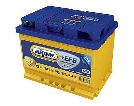 АКБ 62 АКОМ EFB 620А (242х175х190)