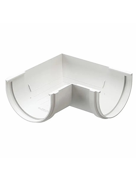 Угол желоба 90 градусов D120 белый DockePremium