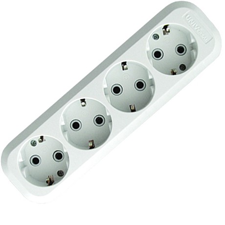 Колодка Universal 4-м з/к белая