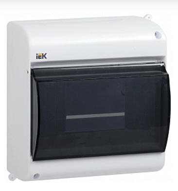 Бокс IEK ЩРН-П-4 ОУ IP30 146х96х83мм прозр.крышка