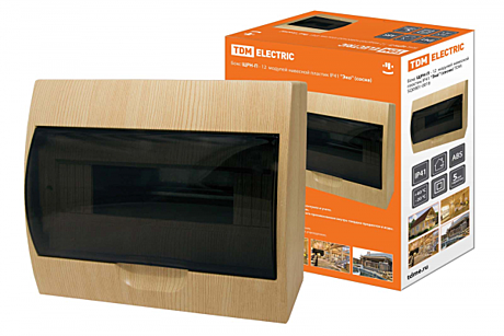 Бокс TDM ЩРН-П-12 с крышкой сосна