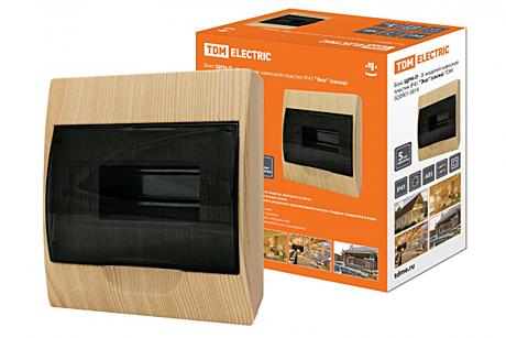 Бокс TDM ЩРН-П-8 с крышкой сосна