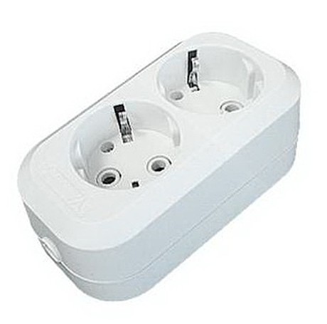 Колодка Universal 2-м з/к белая