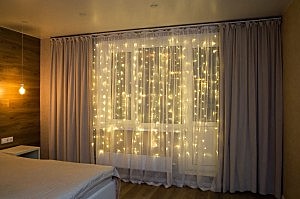 Гирлянда-занавес Старт 3х2 15 нитей 8 реж тепл белый