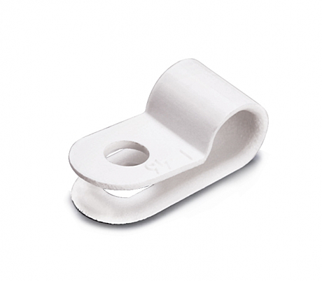 Скоба-серьга д/кабеля d6 белая