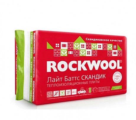 Утеплитель ЛайтБаттсСкандик 800х600х50 5,76кв.м.12плит