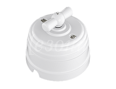 Выключатель Мезонинъ 2положения проходной белый под заказ