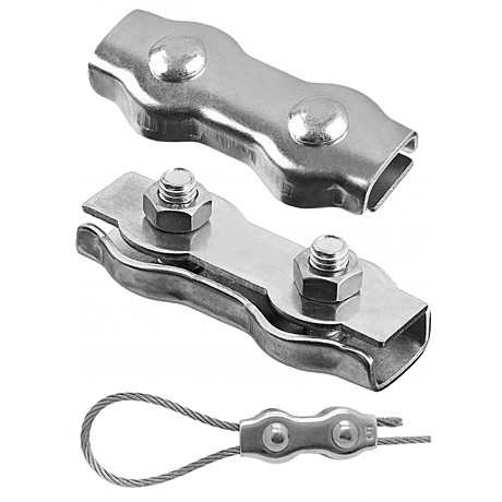 Зажим д/стальн тросов 3мм двойной нерж