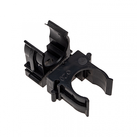 Клипса д/труб d20мм черная