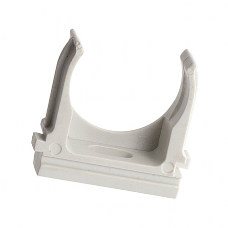 Клипса д/труб d40мм серая