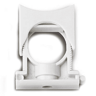 Клипса с фиксатором d10-20мм серая