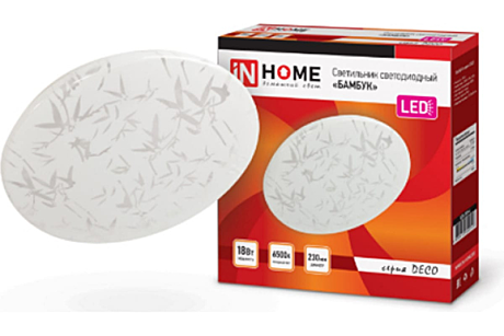 Светильник LED InHomeБамбук 18Вт 6500К d230мм 