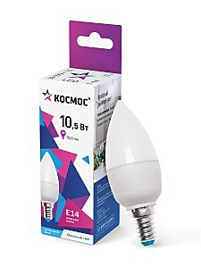 Лампа LED Космос Свеча 10,5Вт-Е14-6500К