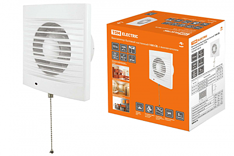 Вентилятор TDM d-100СВ IP34 с выключателем