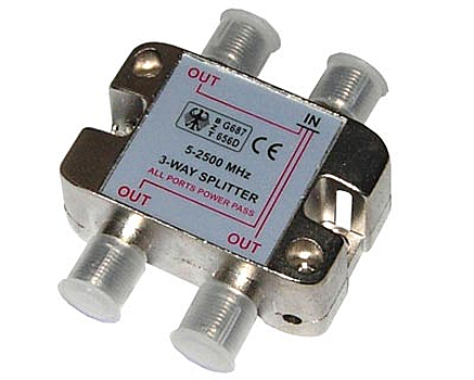 Делитель Rexant на 3TV F разъем Спутник