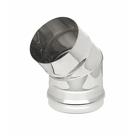 Колено d115 0,5мм 2 секции 45° нерж