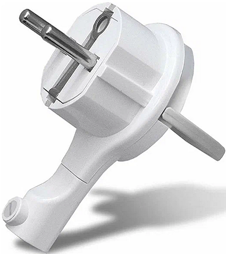 Вилка-невидимка Universal 16А белая з/к