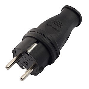 Вилка Lezard 16А IP44 каучук