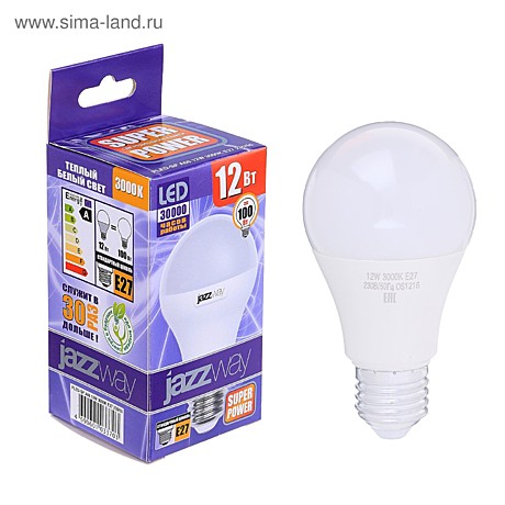 Лампа LED Jazzway A60-12Bт-Е27-3000К