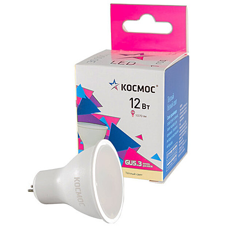 Лампа LED Космос GU5.3-12Вт-3000К