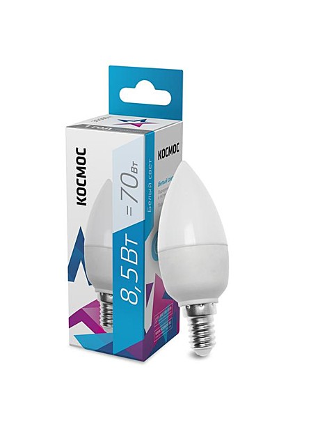 Лампа LED Космос Свеча 8,5Вт-Е14-4500К