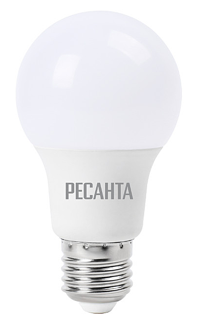 Лампа LED Ресанта A60-9Вт-E27-3000К