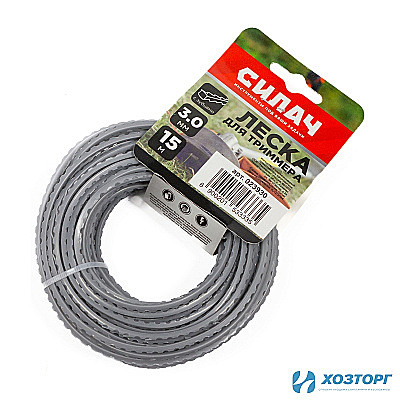 Леска б/э косы Силач 3,0мм 15м зубья пилы