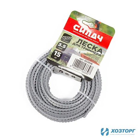 Леска б/э косы Силач 3,5мм 15м зубья пилы