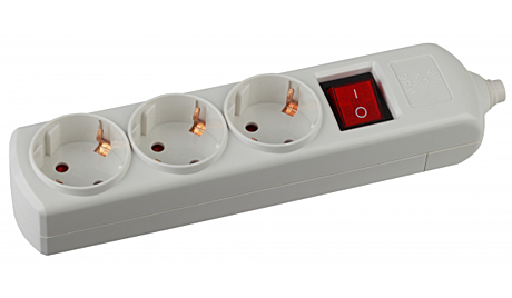 Колодка ERA 3-м з/к с выключателем