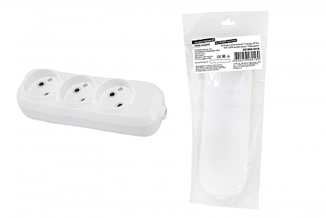 Колодка TDM 3-м белая