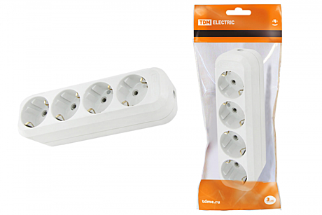 Колодка TDM 4-м белая з/к