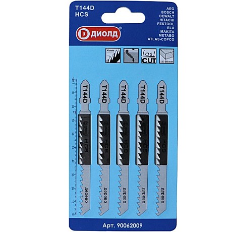 Полотно д/лобзика Диолд T144DF кт5шт