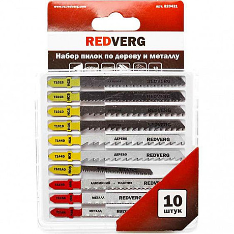 Полотно д/лобзика RedVerg по дереву и металлу кт10шт