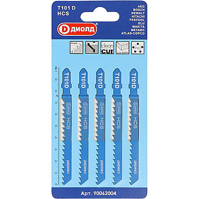 Полотно д/лобзика Диолд T101D по дереву кт5шт