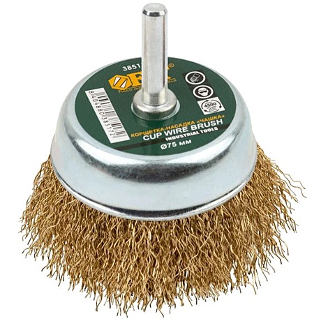 Щетка д/дрели 75мм чашка Fit