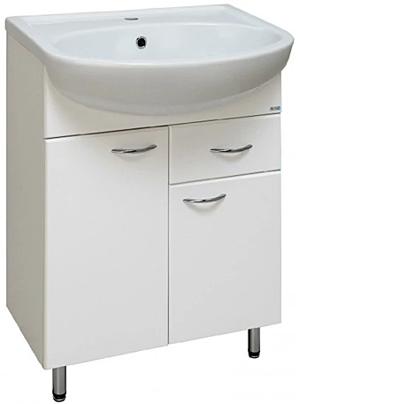 Тумба д/ванной Уют 600 595х301х800 белая 