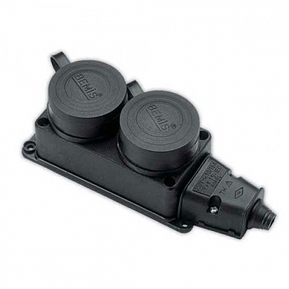 Колодка Universal 2-м з/к каучук заглушка