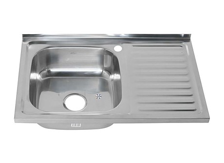 Мойка кухонная накладная Melana MLN8050L-0,6-160 прямоуг с сифоном