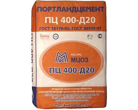 Цемент М-400 40кг Портландцемент