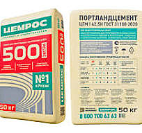Цемент М-500 50кг Цемрос
