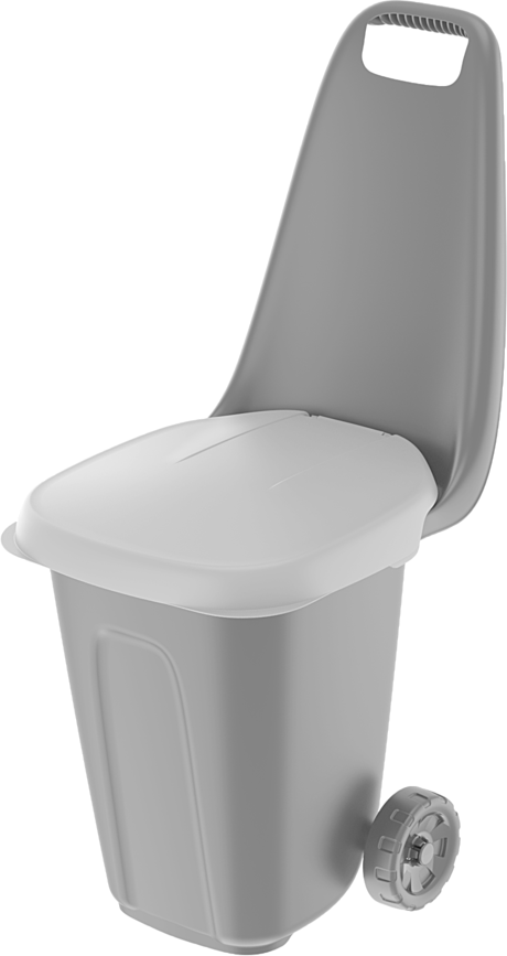 Тележка садовая 38л с зажимом д/пакета и крышкой