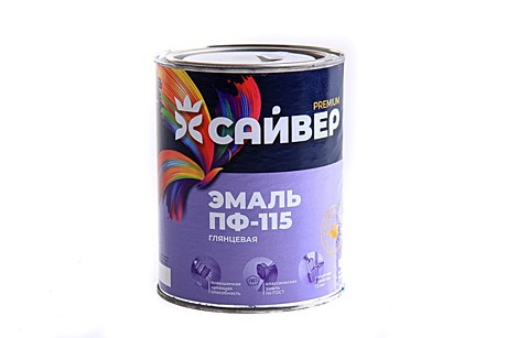 Эмаль ПФ-115 0,8кг ярко-зеленая Сайвер